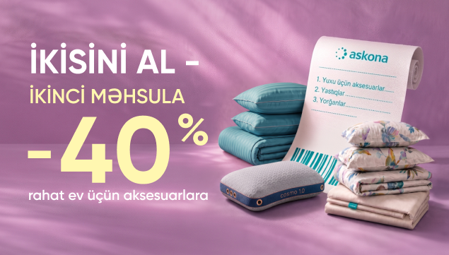 İki məhsul al — ikinci məhsula -40%