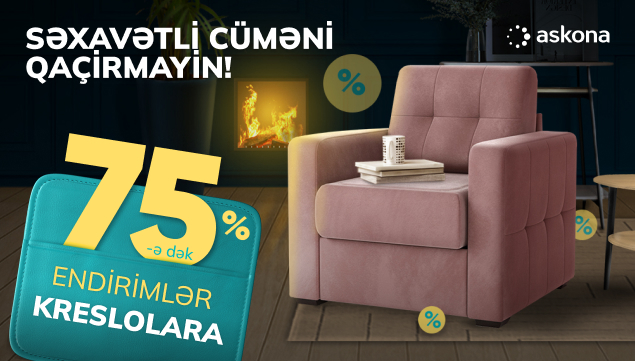 Kreslolara 75%-ə dək maksimum endirimlər