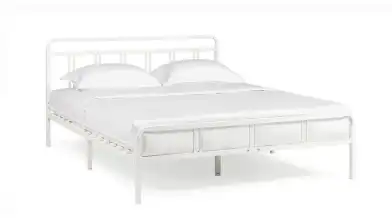 Современная металлическая кровать Avinon белый шагрень + матрас Comfort Plus в спальню Askona фотография товара - 2 - превью