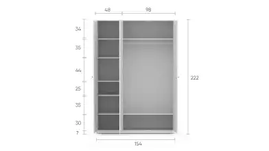 Шкаф трехдверный с зеркалом Neva, цвет Белый премиум фото - 4 - превью