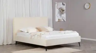 Мягкая кровать Poline на деревянных высоких ножках с прямым изголовьем Askona фото - 1 - превью