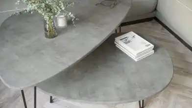 Комплект журнальных столов Gardy, цвет бетон графит фото - 2 - превью
