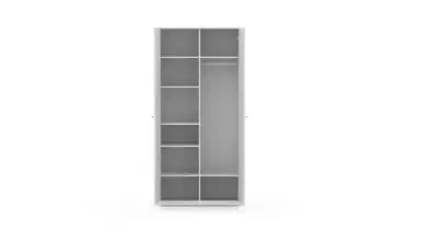 Шкаф двухдверный с зеркалом Neva, цвет Белый премиум фото - 3 - превью