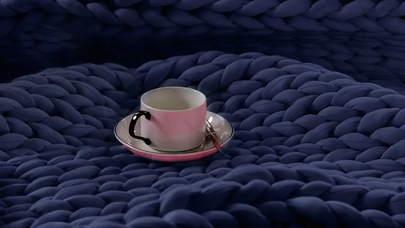 Одеяло Gravity wicker, цвет фиолетовый картинка - 4 - большое изображение