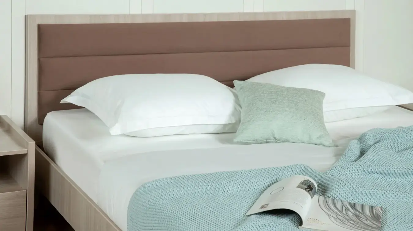 Кровать Tilda Soft, цвет Ясень Шимо Светлый с мягким изголовьем Askona фото - 4 - большое изображение