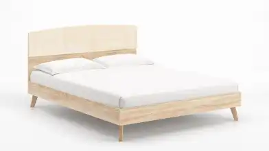 Кровать Tilda, цвет Дуб Бардолино натуральный+mBeige с мягким изголовьем Askona фото - 3 - превью