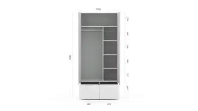 Шкаф двухдверный Bira, цвет Белый Премиум фото - 4 - превью