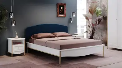 Кованая кровать Lama, цвет Белый премиум в спальню Askona фотография товара - 1 - превью