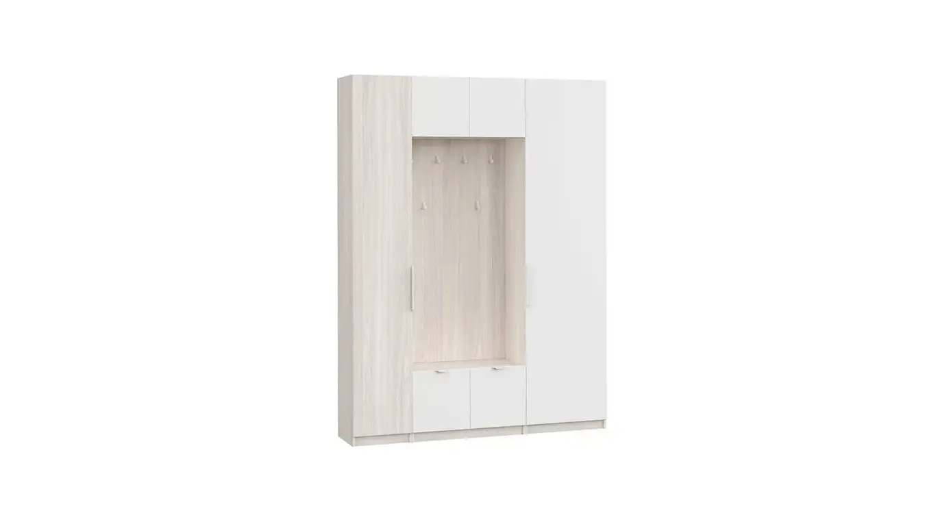 Шкаф Kelda, цвет Ясень шимо + Белый фото - 4 - большое изображение