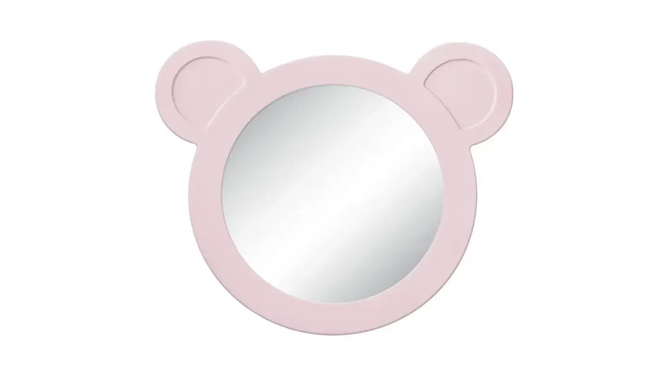 Зеркало навесное Мишка, цвет Розовый фото - 5 - большое изображение