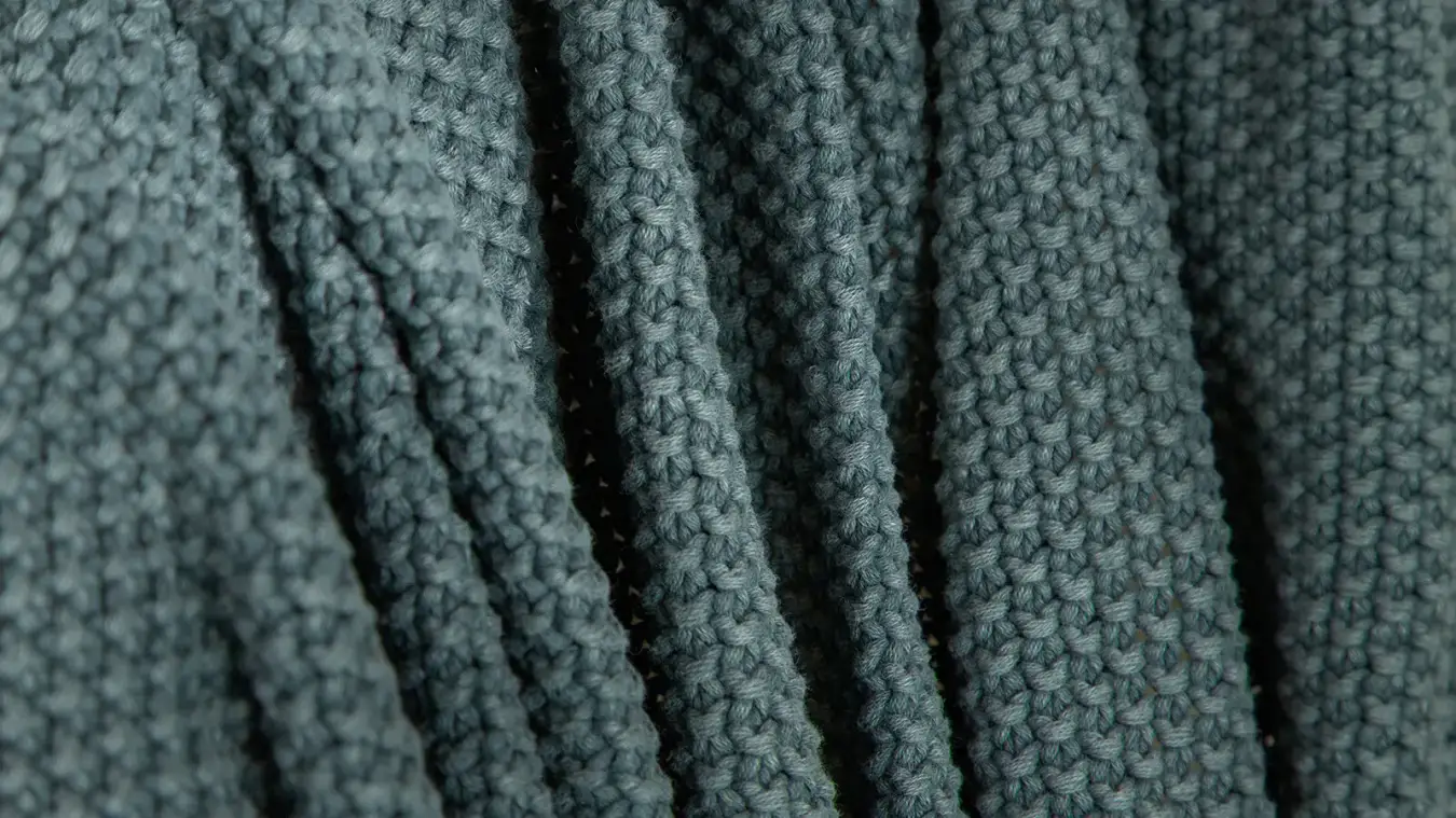 Плед Moss Knit, цвет зеленый Askona фото - 3 - большое изображение