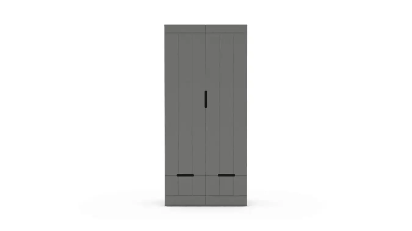 Шкаф двухдверный Bira, цвет Серый фото - 1 - большое изображение