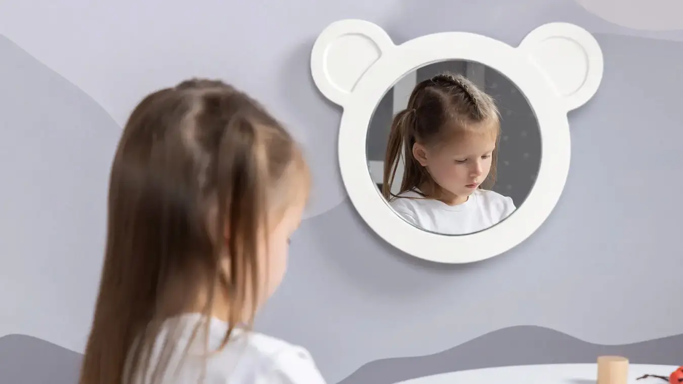 Зеркало навесное Мишка, цвет Белый фото - 2 - большое изображение