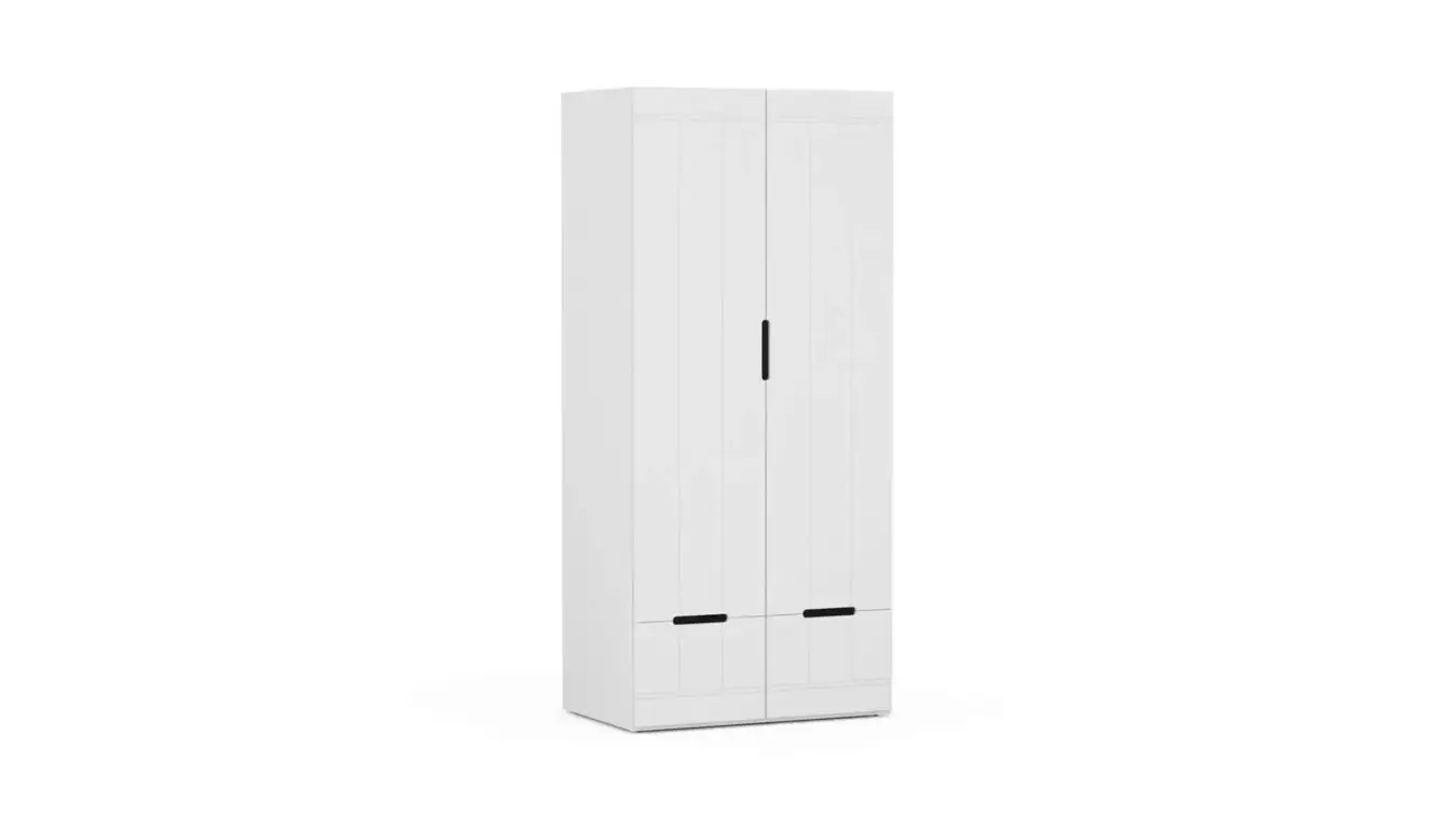 Шкаф двухдверный Bira, цвет Белый Премиум фото - 3 - большое изображение