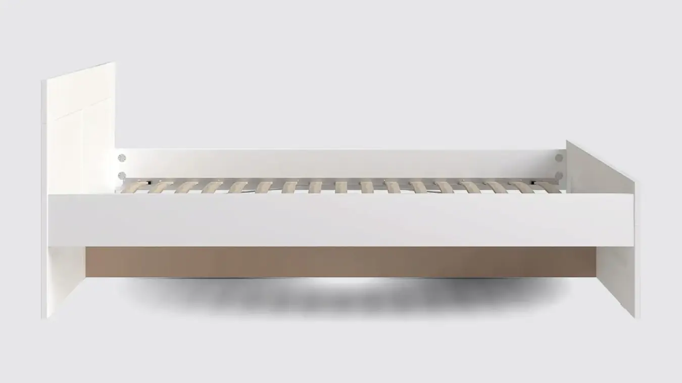 Мягкая кровать двуспальная Istra, цвет Белый с прямоугольной стяжкой изголовья Askona фотография товара - 3 - большое изображение