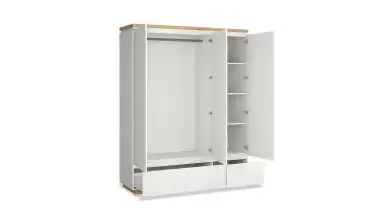 Шкаф трехдверный Issa, цвет Белый+Дуб минерва фото - 7 - превью