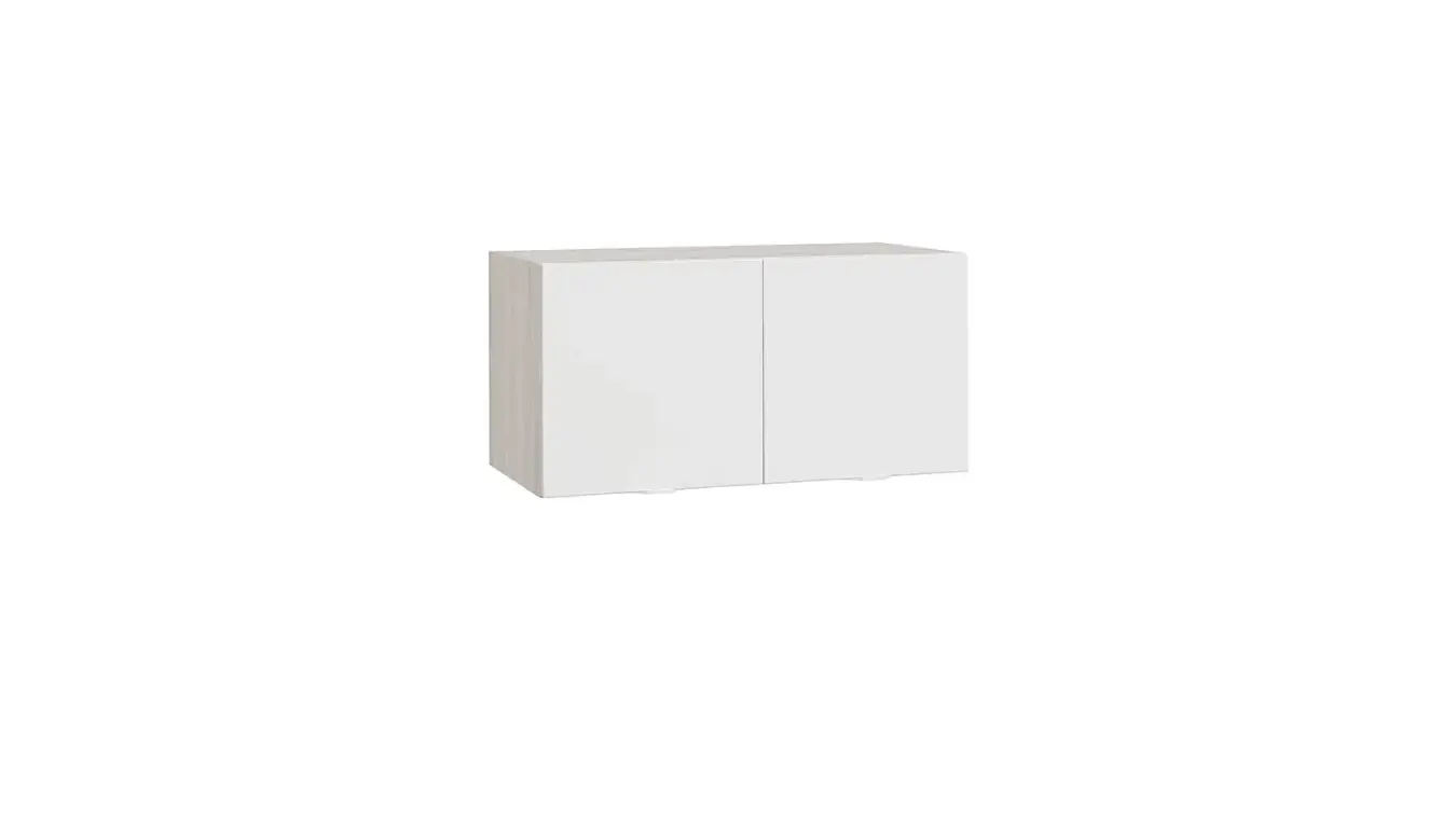 Шкаф навесной Kelda, цвет Ясень шимо + Белый фото - 1 - большое изображение