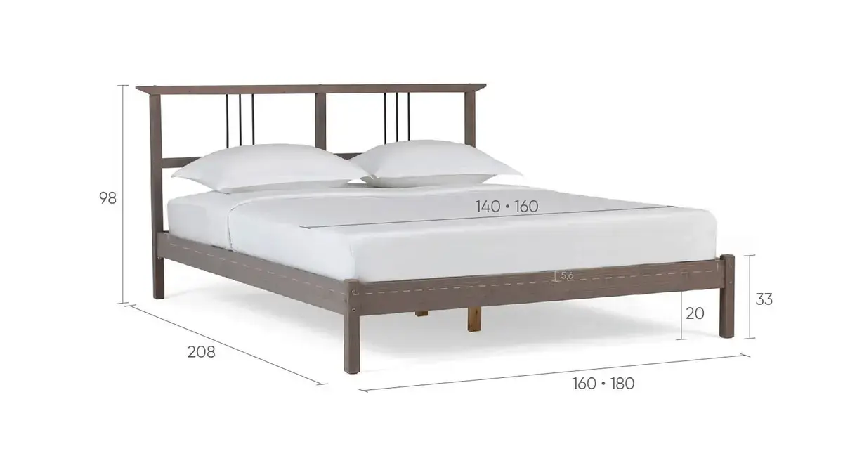 Кованая кровать Olova, цвет Серый в спальню Askona фотография товара - 7 - большое изображение