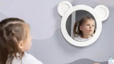 Зеркало навесное Мишка, цвет Белый фото - 4 - превью