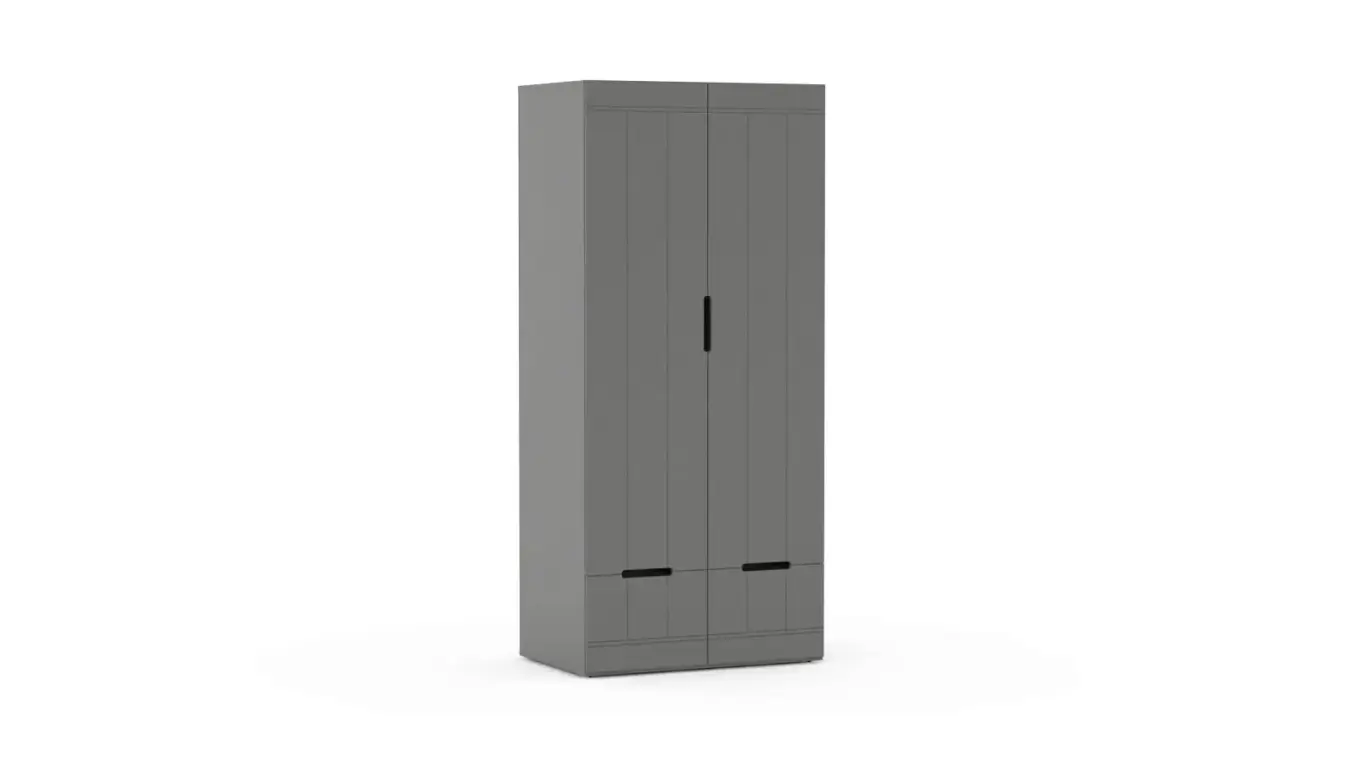 Шкаф двухдверный Bira, цвет Серый фото - 3 - большое изображение