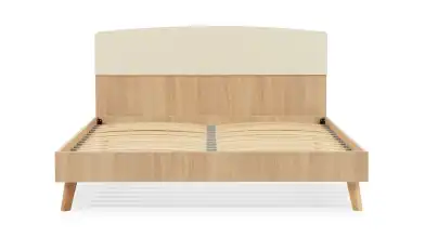 Кровать Tilda, цвет Дуб Бардолино натуральный+mBeige с мягким изголовьем Askona фото - 9 - превью