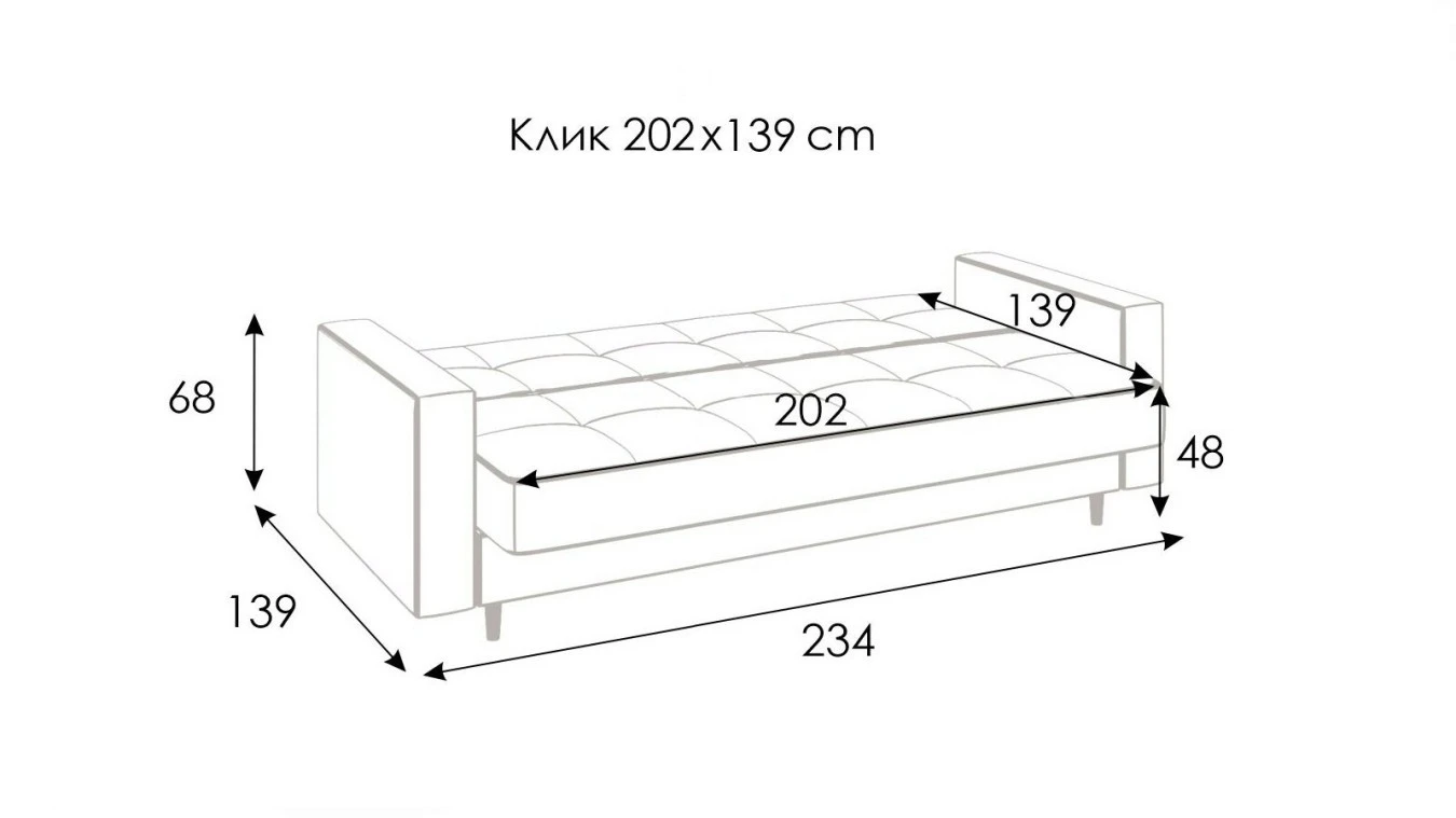 Диван-кровать Click с коробом для белья Askona фото - 12 - большое изображение