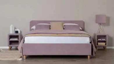 Мягкая кровать Minty Box на деревянных высоких ножках с прямым изголовьем Askona фото - 2 - превью