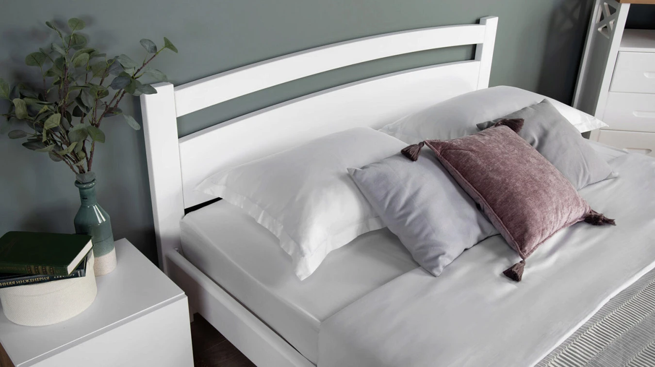 Деревянная кровать Viola, цвет Белый фактурный в спальню Askona фото - 4 - большое изображение