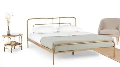 Металлическая кровать Modena Old gold mat в спальню Askona фотография товара - 1 - превью