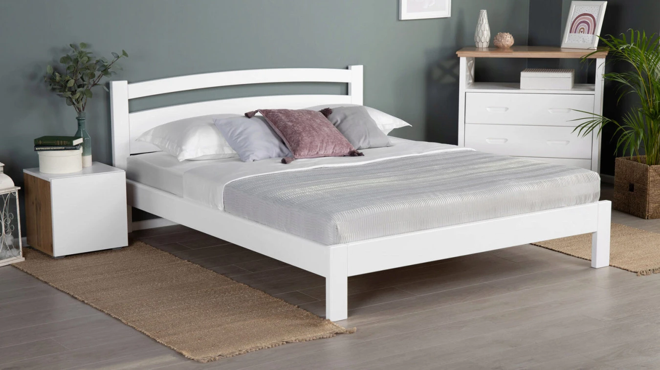 Деревянная кровать Viola, цвет Белый фактурный в спальню Askona фото - 3 - большое изображение