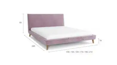 Мягкая кровать Ivona в скандинавском стиле фото - 2 - превью