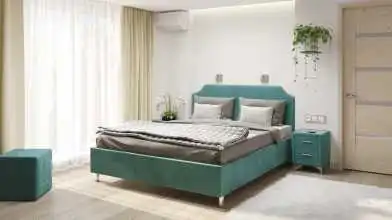 Мягкая кровать Runa Box I на деревянных высоких ножках с прямым изголовьем Askona фото - 1 - превью