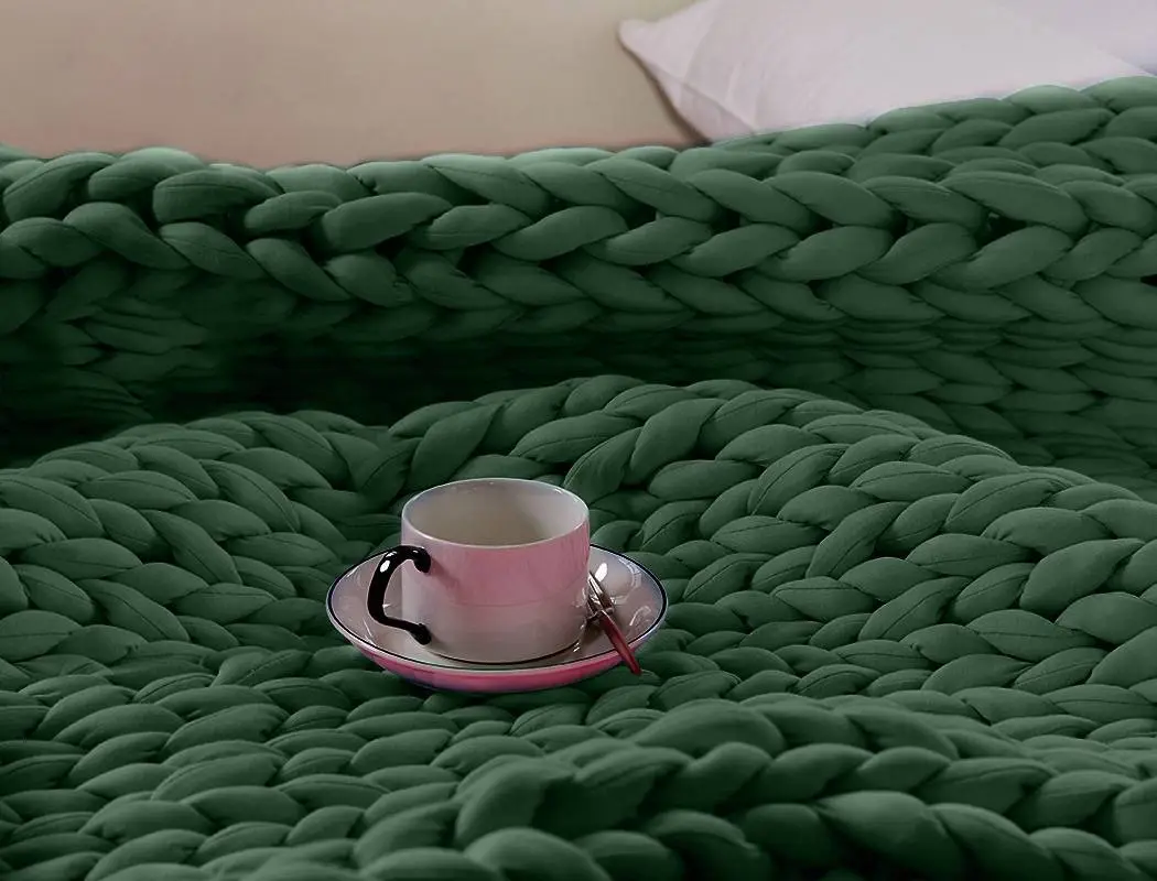 Одеяло Gravity wicker, цвет зеленый картинка - 5 - большое изображение