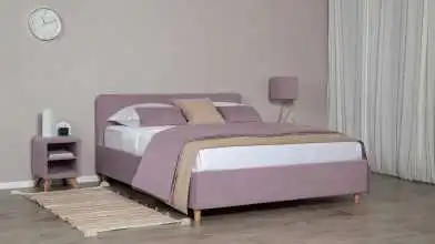 Мягкая кровать Minty Box на деревянных высоких ножках с прямым изголовьем Askona фото - 1 - превью