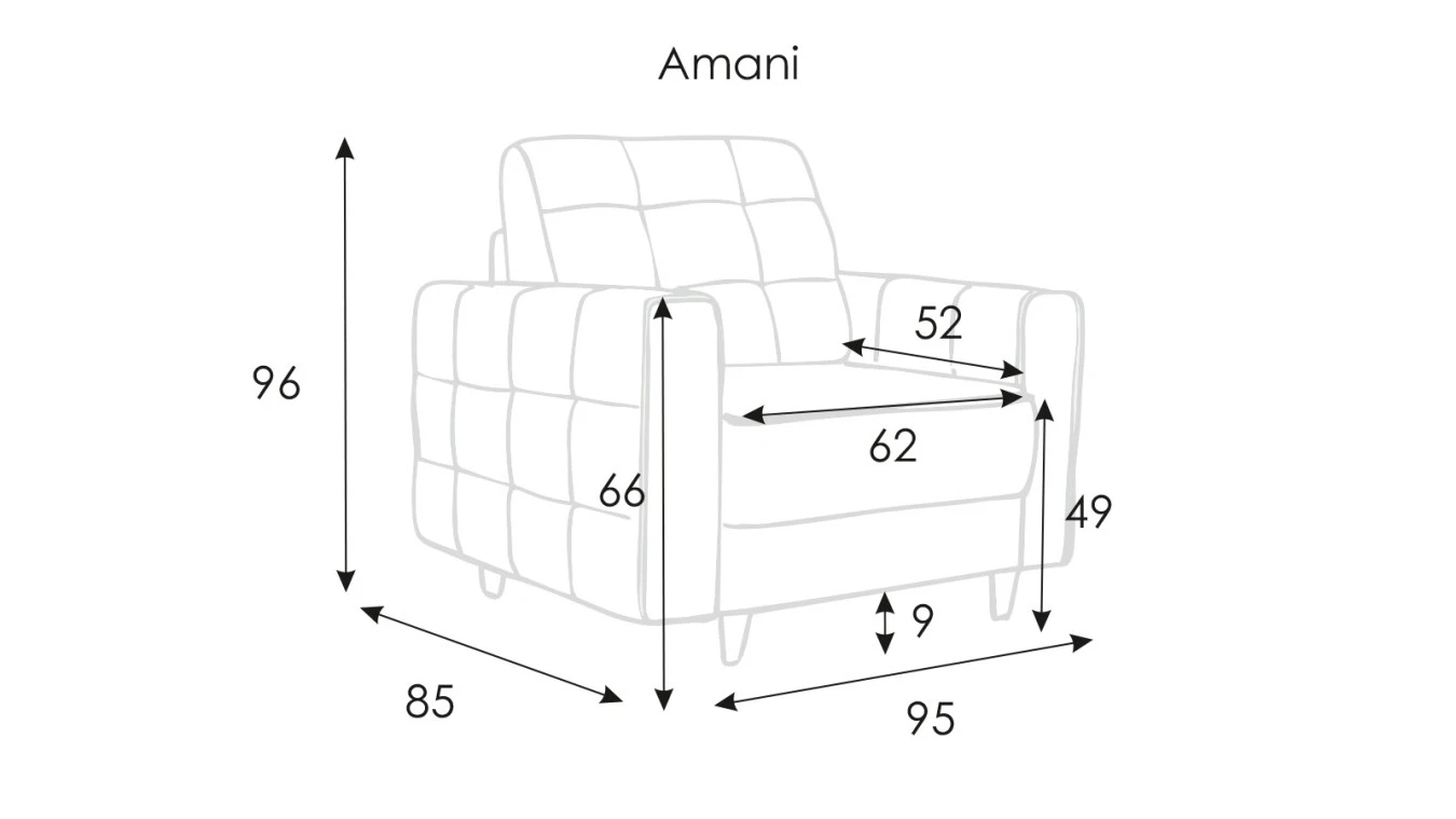 Кресло AMANI с широкими подлокотниками картинка - 7 - большое изображение
