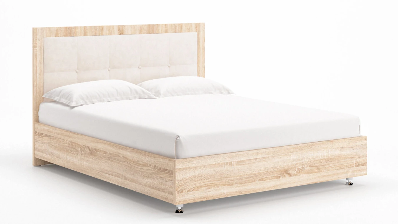 Кровать Innovo Lux Beige с мягким изголовьем Askona фото - 2 - большое изображение