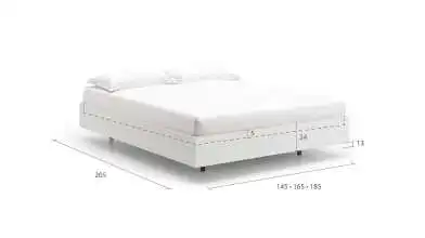 Кровать Bet, цвет Белый текстурный из лдсп без изголовья Askona фото - 6 - превью