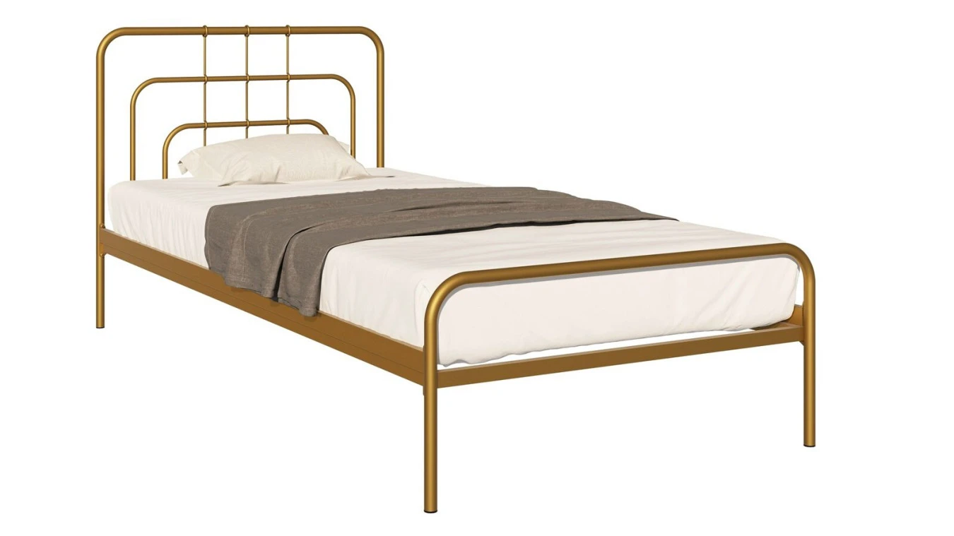 Металлическая кровать Modena Old gold mat в спальню Askona фотография товара - 10 - большое изображение
