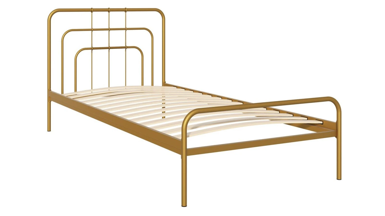 Металлическая кровать Modena Old gold mat в спальню Askona фотография товара - 12 - большое изображение