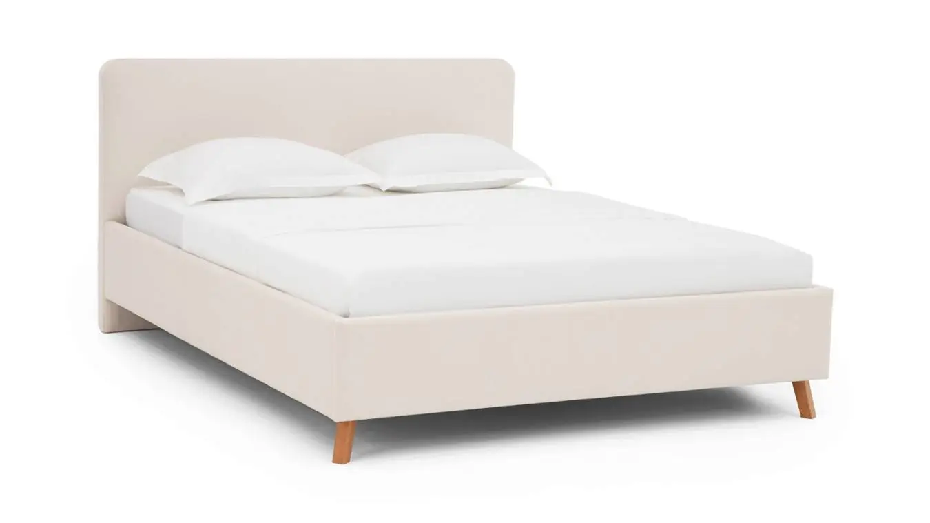 Мягкая кровать Extra на высоких ножках с прямым изголовьем Askona фотография товара - 2 - большое изображение