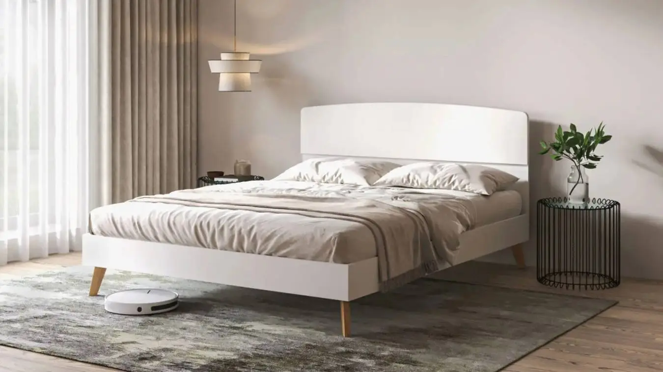 Кровать Tilda, цвет Белый премиум mWhite с мягким изголовьем Askona фото - 1 - большое изображение