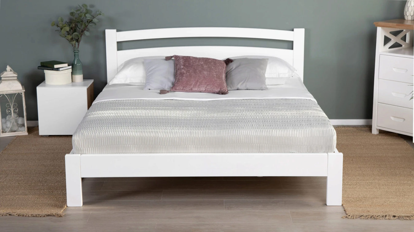 Деревянная кровать Viola, цвет Белый фактурный в спальню Askona фото - 1 - большое изображение