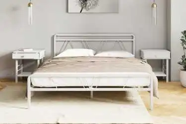 Железная кровать Cassis, цвет белый в спальню Askona фотография товара - 2 - превью
