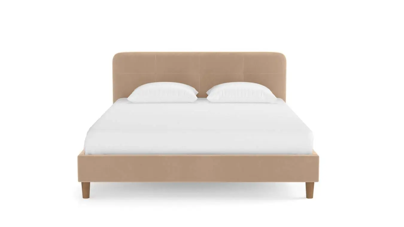 Мягкая кровать Minty на деревянных высоких ножках с прямым изголовьем Askona фото - 2 - большое изображение