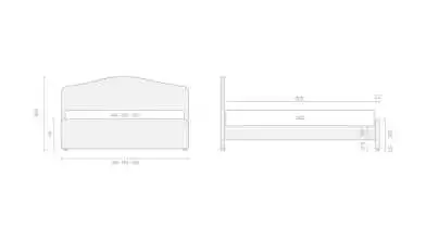 Мягкая кровать Lira с полукруглым изголовьем - 6 - превью