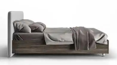 Мягкая кровать Bliss, цвет Венге на высоких ножках с прямым изголовьем Askona фотография товара - 4 - превью