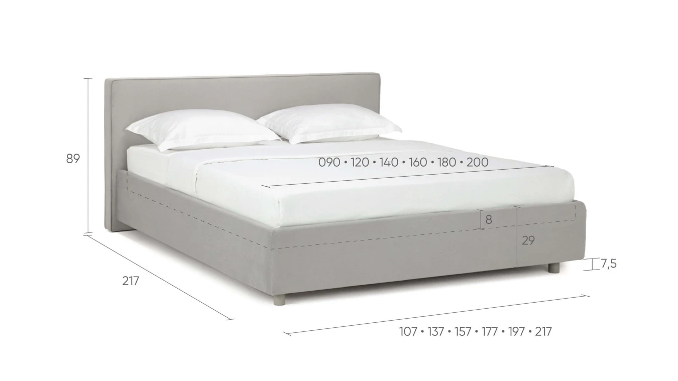 Мягкая кровать Luiza Grand с низкой спинкой Askona фотография товара - 16 - большое изображение