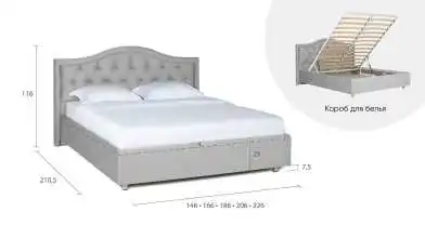 Мягкая кровать Carolina с изголовьем (каретная стяжка) Askona фотография товара - 11 - превью
